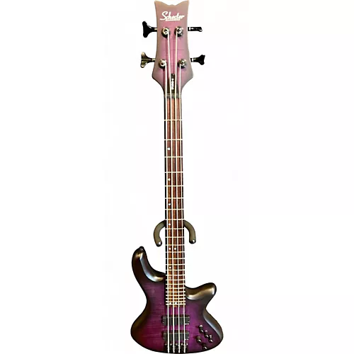 Used Schecter Guitar Research Stilleto Studio Purple Electric Bass Guitar Purple - musicians--Friend