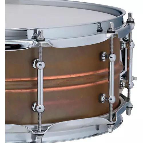 Ludwig Copper Phonic Smooth Snare Drum 14 x 6.5 in. Raw Smooth Finish with Imperial Lugs - musicians--Friend