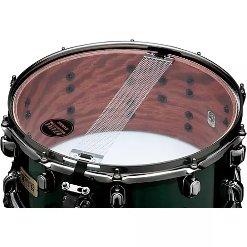 TAMA S.L.P. Bubinga/Maple Snare Drum 14 x 6.5 in. Malachite Green Zebrawood - musicians--Friend
