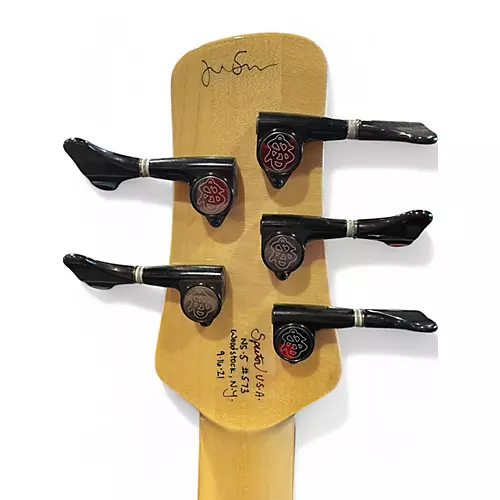 Used 2021 Spector Justin's NS5XL Woodstock Custom Collection Natural Electric Bass Guitar Natural - musicians--Friend