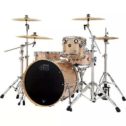DW 4-Piece Performance Series Shell Pack with 22 in. Bass Drum and Snare Bermuda Sparkle - musicians--Friend