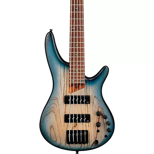 Ibanez SR605E 5-String Electric Bass Guitar Cosmic Blue Starburst Flat - musicians--Friend
