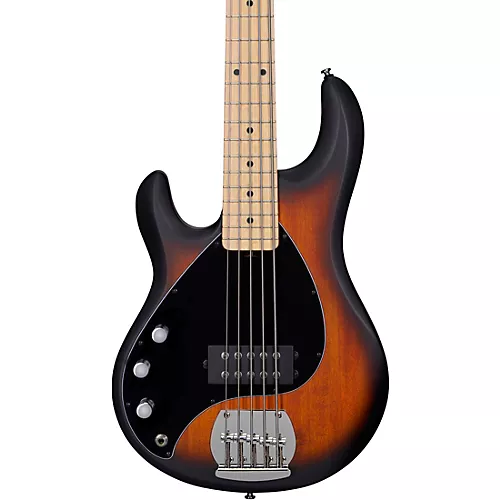 Sterling by Music Man StingRay Ray5LH Maple Fingerboard Left-Handed 5-String Electric Bass Vintage Sunburst - musicians--Friend