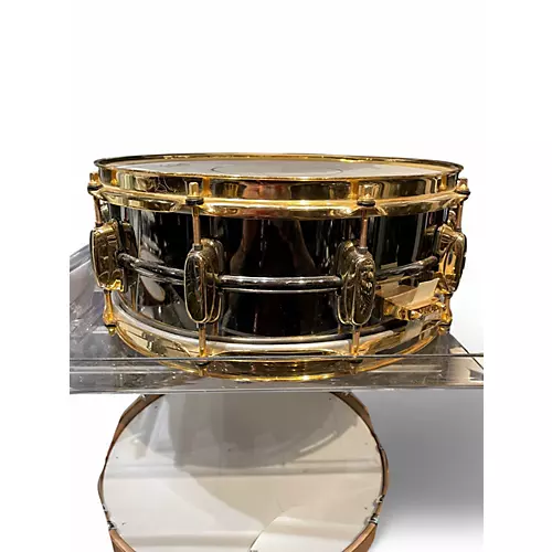 Used TAMA 14X5.5 Simon Phillips Gladiator Black and Gold Drum Black and Gold 211 - musicians--Friend