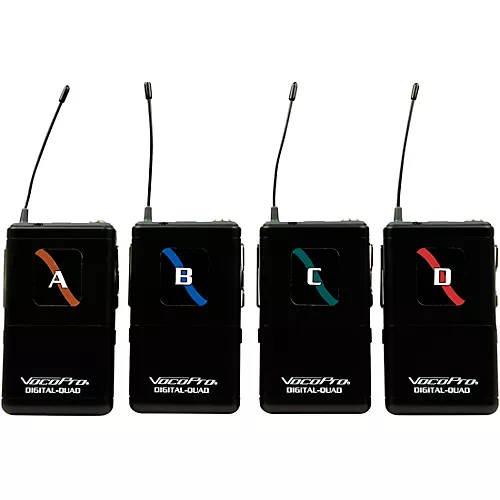 VocoPro FIELD-QUAD-B Portable 4 Lavalier Field/Camera-Mountable Wireless Microphone System, 902-927.2mHz Band 12 - musicians--Friend