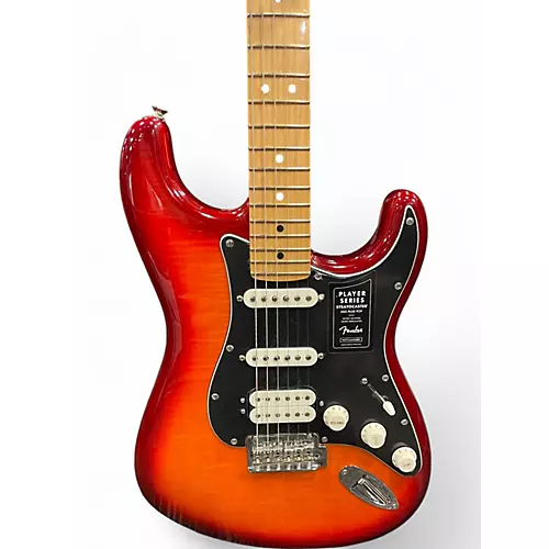 Used Fender Player Stratocaster Cherry Sunburst Solid Body Electric Guitar Cherry Sunburst - musicians--Friend