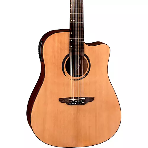 Luna WABI DC 12 Sabi 12-String Dreadnought Acoustic-Electric Guitar Natural - musicians--Friend