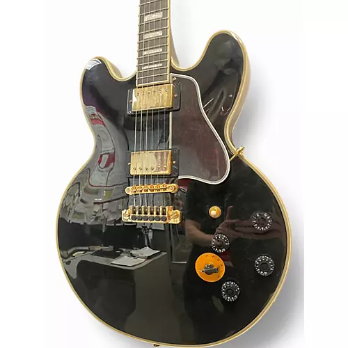 Used Epiphone BB King Lucille Black Hollow Body Electric Guitar Black - musicians--Friend
