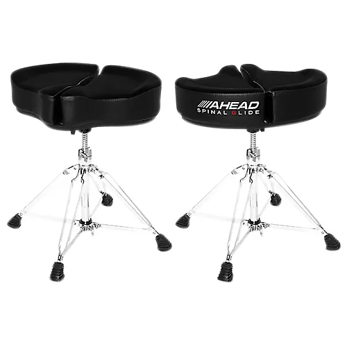 Ahead Spinal G Drum Throne Black Cloth Top and Black Sparkle Sides 18 in. - musicians--Friend