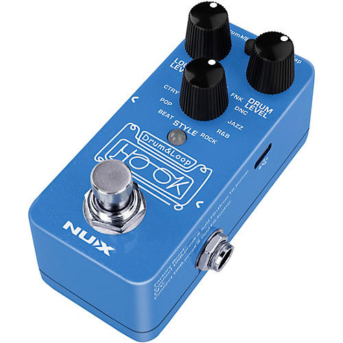 NUX HOOK Drum and Loop Mini Effects Pedal Blue - musicians--Friend