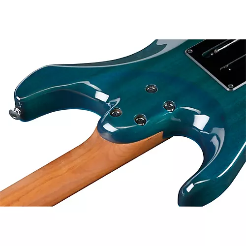 Ibanez MM1 Martin Miller Signature Electric Guitar Transparent Aqua Blue - musicians--Friend