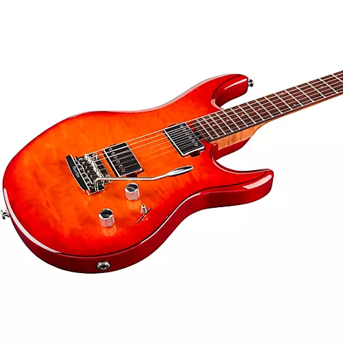 Ernie Ball Music Man Luke 3 HH Quilt Maple Top Rosewood Fingerboard Electric Guitar Cherry Burst - musicians--Friend
