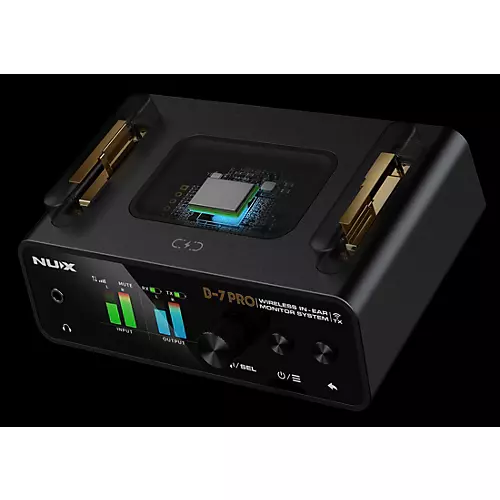 NUX B-7 Pro Professional 2.4GHz In Ear Monitoring Wireless System W/Clamp Black - musicians--Friend