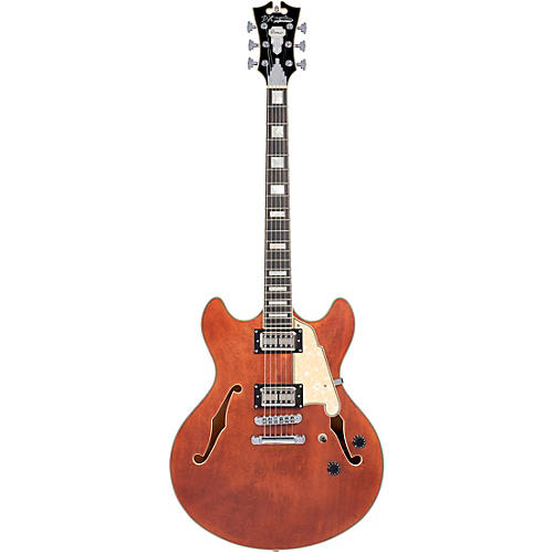 D'Angelico Premier Series DC XT Limited-Edition Semi-Hollow Electric Guitar with Seymour Duncan Psyclone Humbuckers Matte Walnut - musicians--Friend