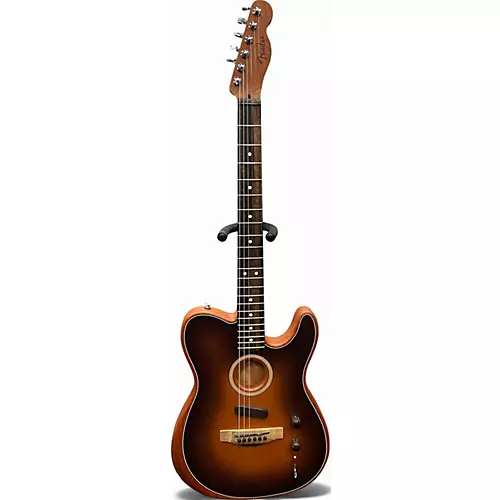 Used Fender American Acoustasonic Telecaster Sunburst Acoustic Electric Guitar Sunburst - musicians--Friend