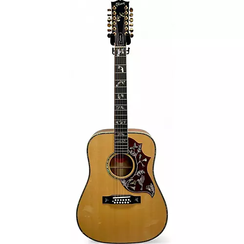 Used Gibson Custom Shop Hummingbird Custom 12 String Koa Natural 12 String Acoustic Electric Guitar Natural - musicians--Friend
