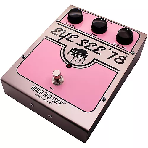 Wren And Cuff Eye See '78 OG Fuzz Effects Pedal Pink/Stainless Steel - musicians--Friend