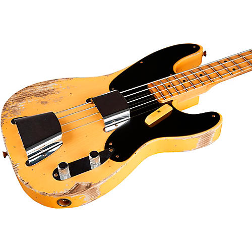 Fender Custom Shop 1951 Limited-Edition Precision Bass Heavy Relic Aged Nocaster Blonde - musicians--Friend