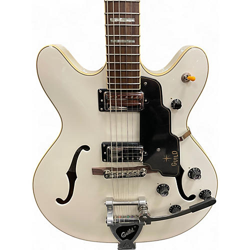 Used Guild Starfire V Snow Crest White Hollow Body Electric Guitar Snow Crest White - musicians--Friend