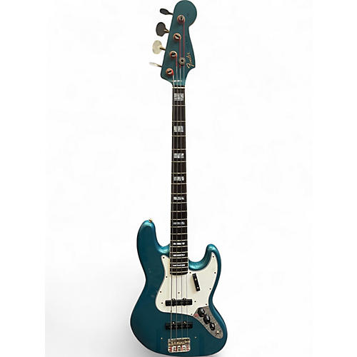 Used Fender Custom Shop 1966 Jazz Bass aged ocean turqoise Electric Bass Guitar aged ocean turqoise - musicians--Friend