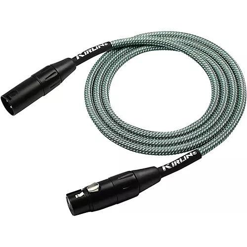 Kirlin XLR Male To XLR Female Microphone Cable - Olive Green Woven Jacket 10 ft. - musicians--Friend