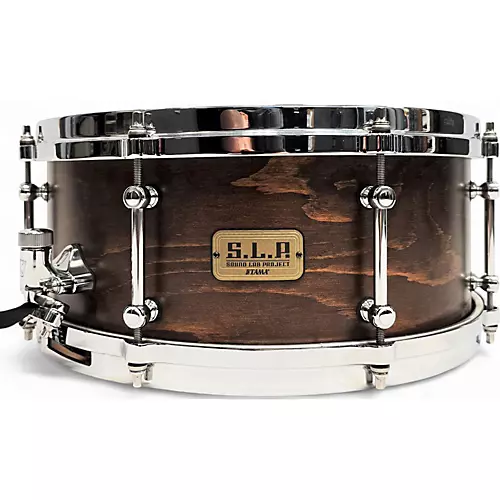 Used TAMA 14X6 SLP Fat Spruce Brown Drum Brown 212 - musicians--Friend