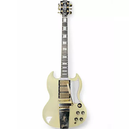 Used Gibson Custom 1963 Reissue SG Custom White Solid Body Electric Guitar White - musicians--Friend