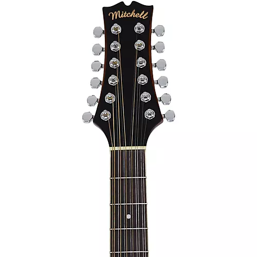Mitchell D120S12E 12-String Dreadnought Acoustic-Electric Guitar Natural - musicians--Friend