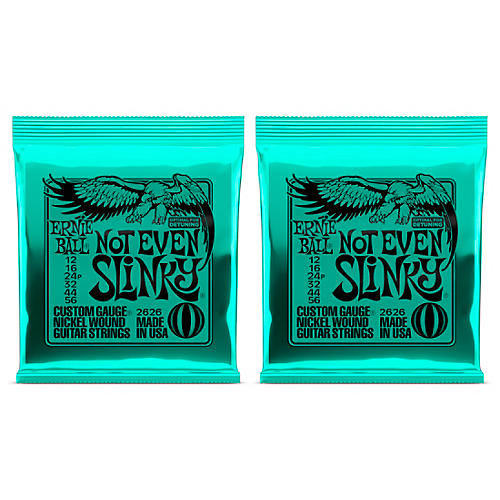 Ernie Ball 2626 Nickel Wound Not Even Slinky Drop Tuning Electric Guitar Strings 2-Pack - musicians--Friend