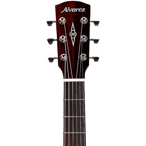 Alvarez MD70e Herringbone Dreadnought Acoustic-Electric Guitar Natural - musicians--Friend