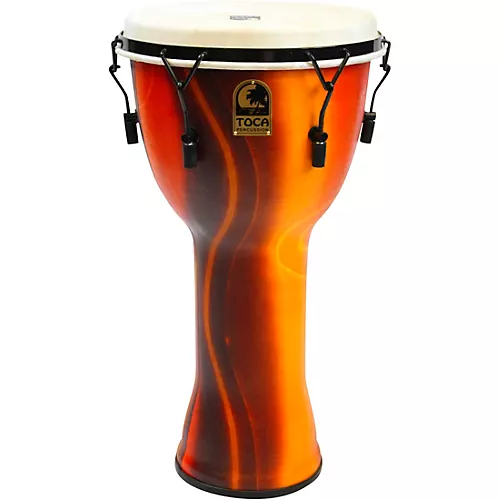 Toca Freestlyle Mechanically Tuned Djembe With Extended Rim 14 in. Black Mamba - musicians--Friend