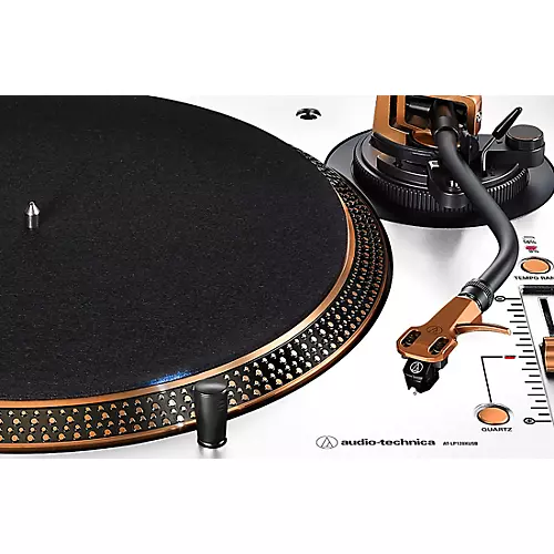 Audio-Technica AT-LP120XUSB-WB Direct-Drive Record Player (Analog & USB) White and Bronze - musicians--Friend