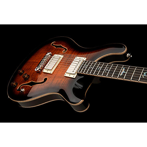 PRS SE Hollowbody II Piezo Electric Guitar Orange Tiger Smokeburst - musicians--Friend