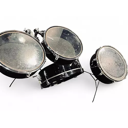 Used Remo 4 piece Legero Black Drum Kit Black - musicians--Friend