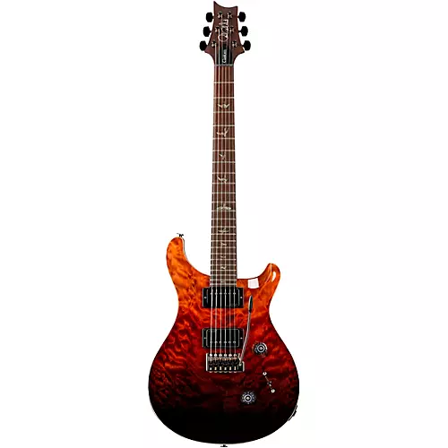 PRS Wood Library Custom 24 Electric Guitar Fire Red Gray Black Fade - musicians--Friend