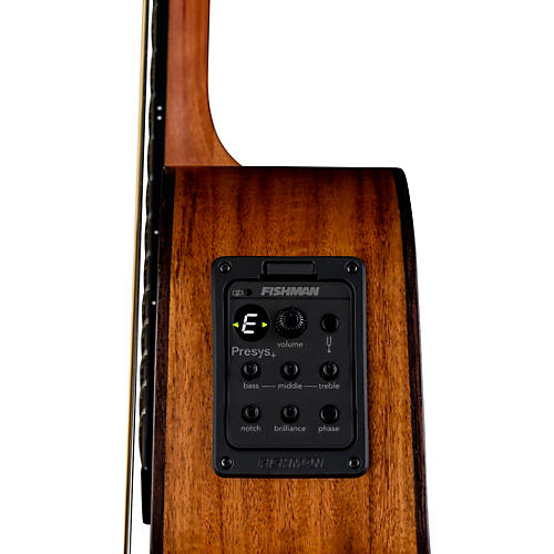 Luna High Tide Koa Left-Handed Grand Concert Acoustic/Electric Guitar Satin Natural - musicians--Friend
