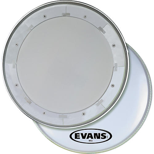 EVANS MX1 White Marching Bass Drum Head 24 in. - musicians--Friend