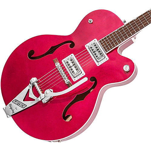 Gretsch Guitars G6120T-HR Brian Setzer Signature Hot Rod Hollowbody With Bigsby Magenta Sparkle - musicians--Friend