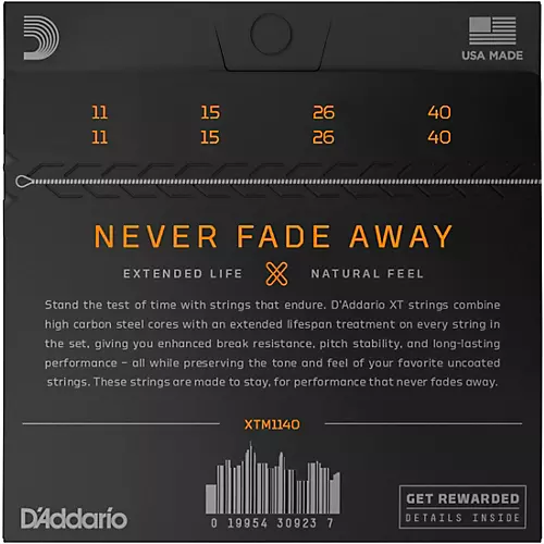 D'Addario XT Phosphor Bronze Mandolin Strings, Medium, 11-40 - musicians--Friend