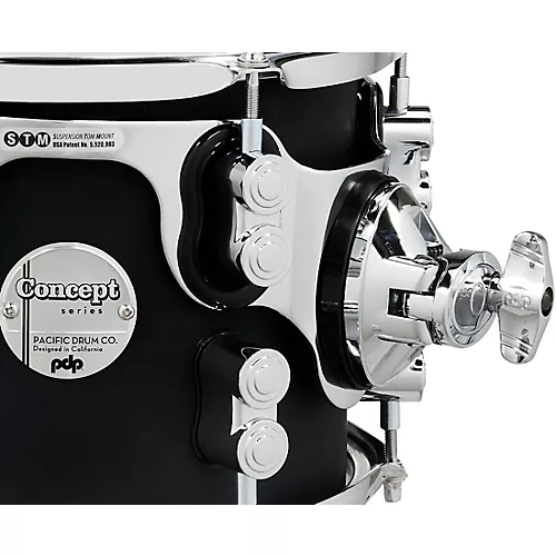 PDP by DW Concept Maple 7-Piece Shell Pack With Chrome Hardware Satin Black - musicians--Friend