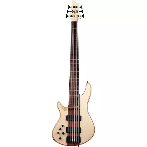 Schecter Guitar Research Charles Berthoud CB-6 Left-Handed 6-String Electric Bass Natural Satin - musicians--Friend