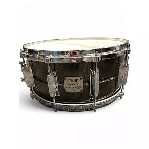 Used Yamaha 6.5X14 Manu Katche SD 465MK Black Chrome Drum Black Chrome 15 - musicians--Friend