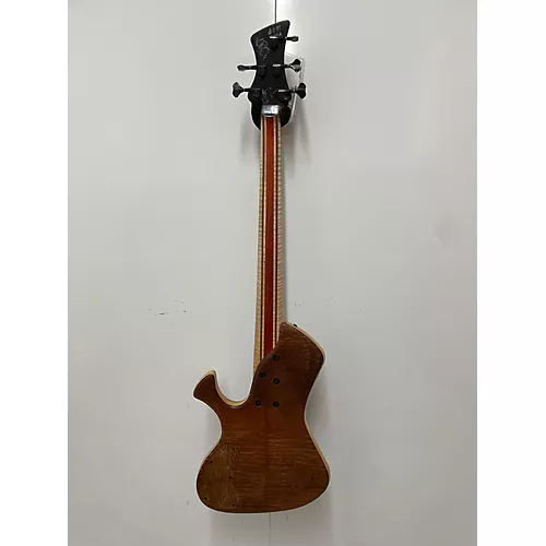 Used Quintino Custom Single Cut Natural Walnut Electric Bass Guitar Natural Walnut - musicians--Friend