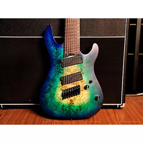 Cort KX Series 8 String Multi-Scale Electric Guitar Mariana Blue Burst - musicians--Friend