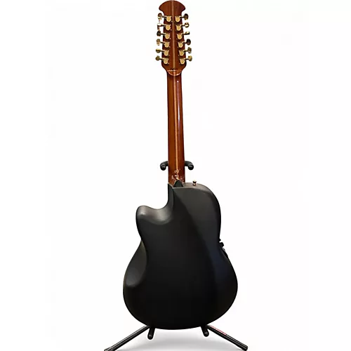 Used Ovation 2056AX5 Pro Legend Black 12 String Acoustic Electric Guitar Black - musicians--Friend