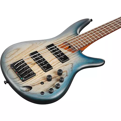 Ibanez SR605E 5-String Electric Bass Guitar Cosmic Blue Starburst Flat - musicians--Friend