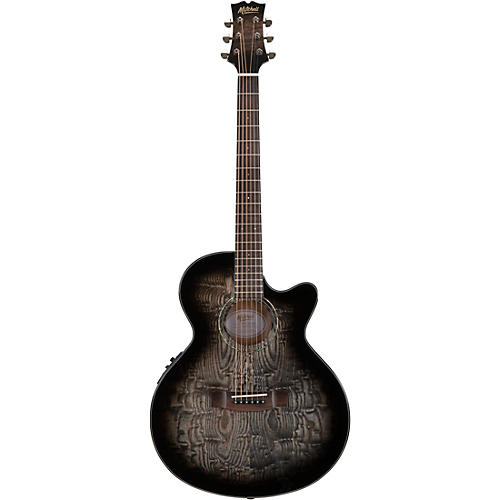 Mitchell MX430QAB Exotic Series Acoustic-Electric Midnight Black Edge Burst - musicians--Friend