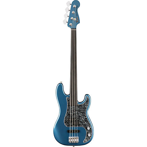 Fender Tony Franklin Fretless Precision Bass Guitar Lake Placid Blue - musicians--Friend