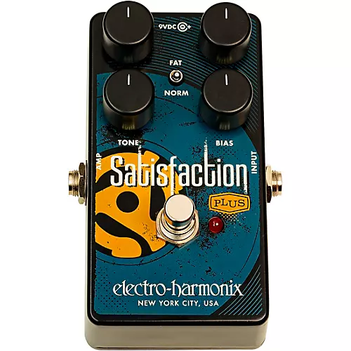 Electro-Harmonix Satisfaction Plus Fuzz Effects Pedal Black and Blue - musicians--Friend