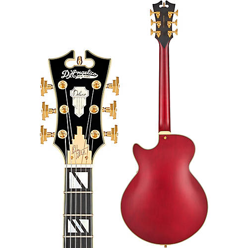 D'Angelico Deluxe Bobby Weir 3 Semi-Hollow Electric Guitar Satin Trans Wine - musicians--Friend